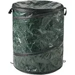 33-Gallon Outdoor Pop-Up Garbage Can - Collapsible Trash Can and Trash Bag Holder for Yard Waste Bags and Leaf Bags