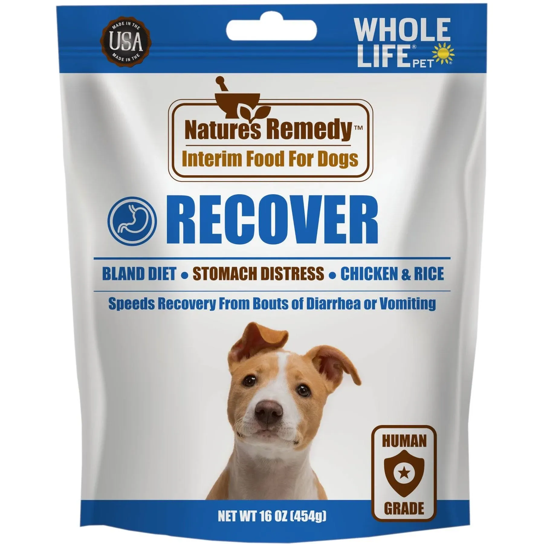 Whole Life Pet Recover. Bland Diet for Dogs - Vomiting, Stomach Distress or Diarrhea Relief. Ready in Minutes - Just Add Water