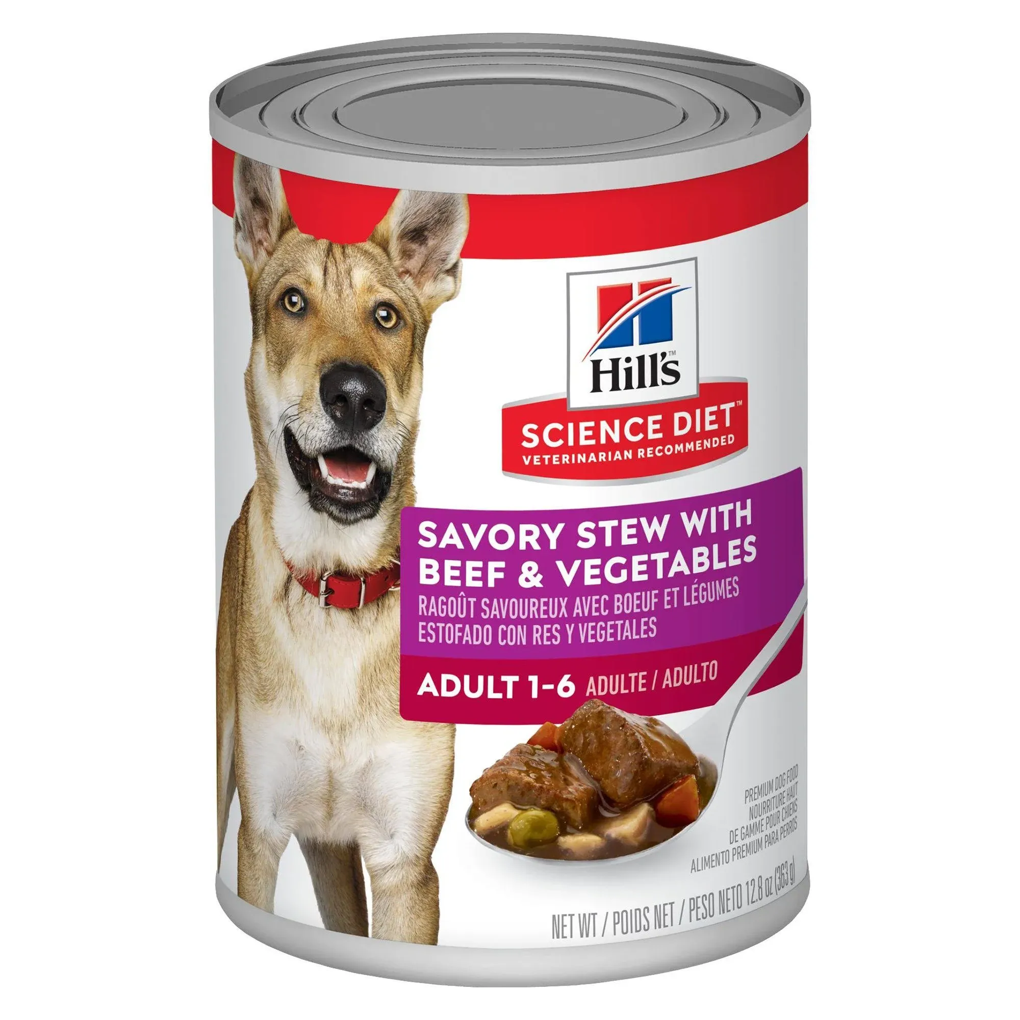 Science Diet Dog Food, Premium, Savory Stew with Beef & Vegetables, Adult 1-6 ...