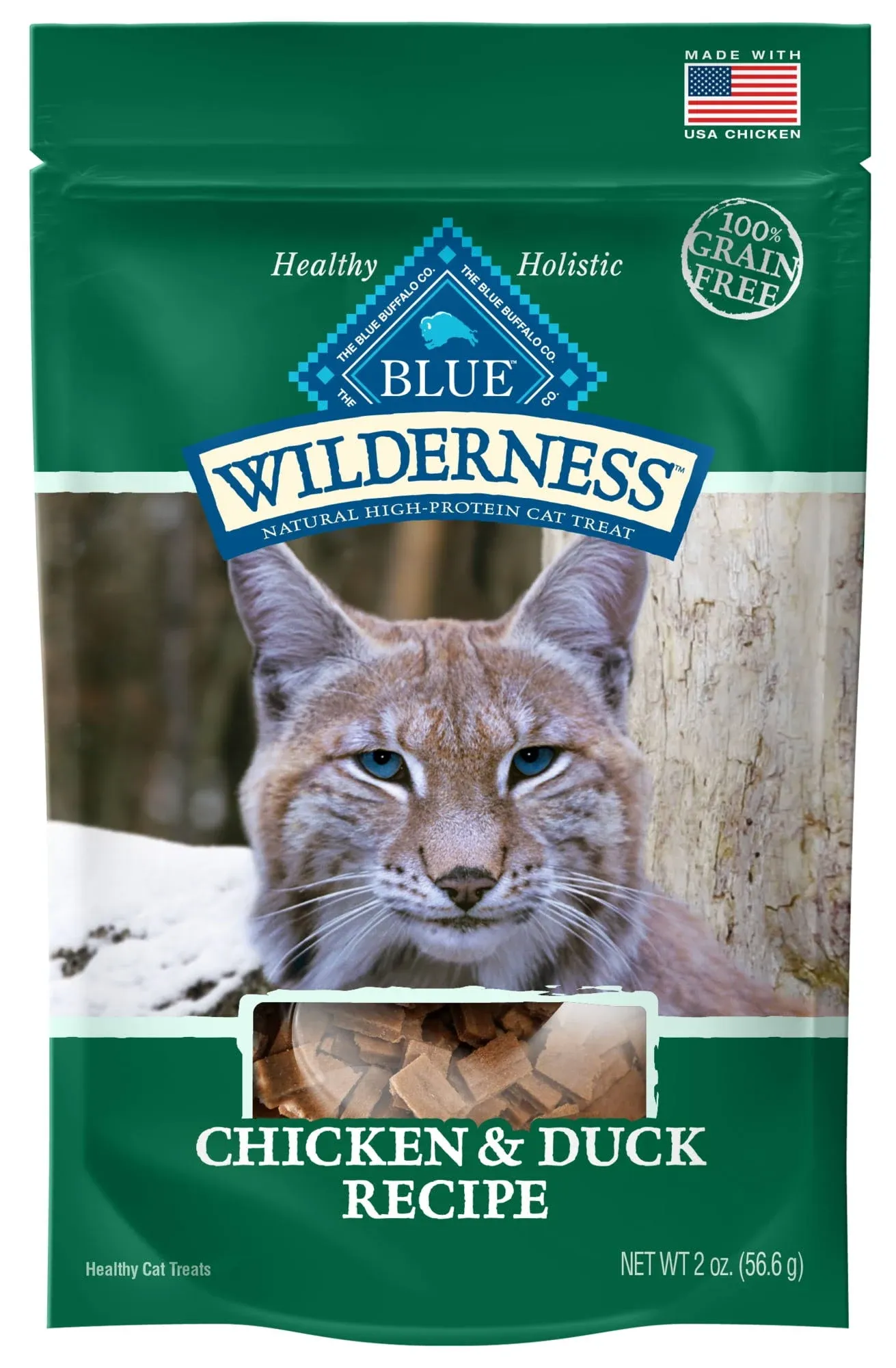 Blue Buffalo Wilderness 2 oz Grain Free Chicken & Duck Soft-Moist Cat Treats - 477-090-15 | Blain's Farm & Fleet