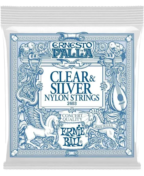 Ernie Ball Ernesto Palla Clean &amp; Silver Nylon Classical Guitar Strings