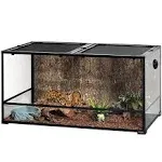 REPTI ZOO 120 Gallon 48&quot; x 24&quot; x 24&quot; Large Glass Reptile Snake Terrarium, Tall &amp; Wide Reptile Habitat Tank with Sliding Door Screen Ventilation RK0240