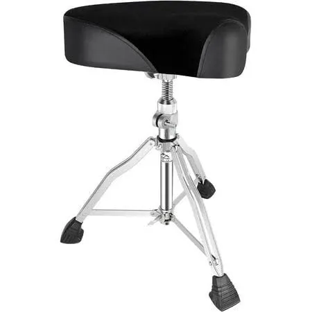 EASTROCK Drum Throne Drum Seat Height Adjustable,Rotatable Padded Drum Stools Motorcycle Style Drum Chair with Anti-Slip Feet for Drummers,Adult