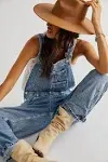 FREE PEOPLE ZIGGY DENIM OVERALL-POWDER BLUE