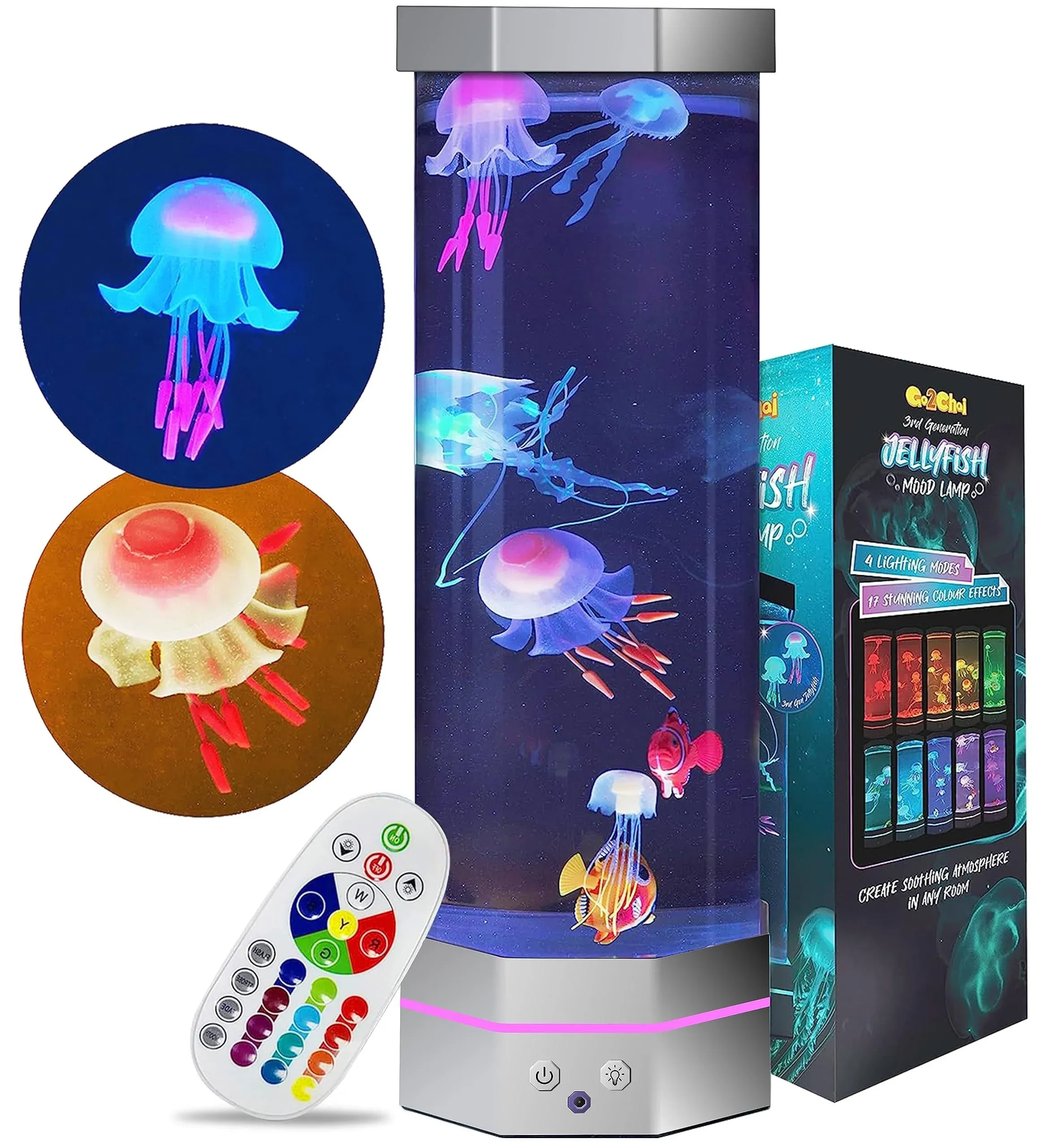 Jellyfish Aquarium Lamp Fake Fish Jelly Fish Tank Aquarium Lava Lamp Night Li...