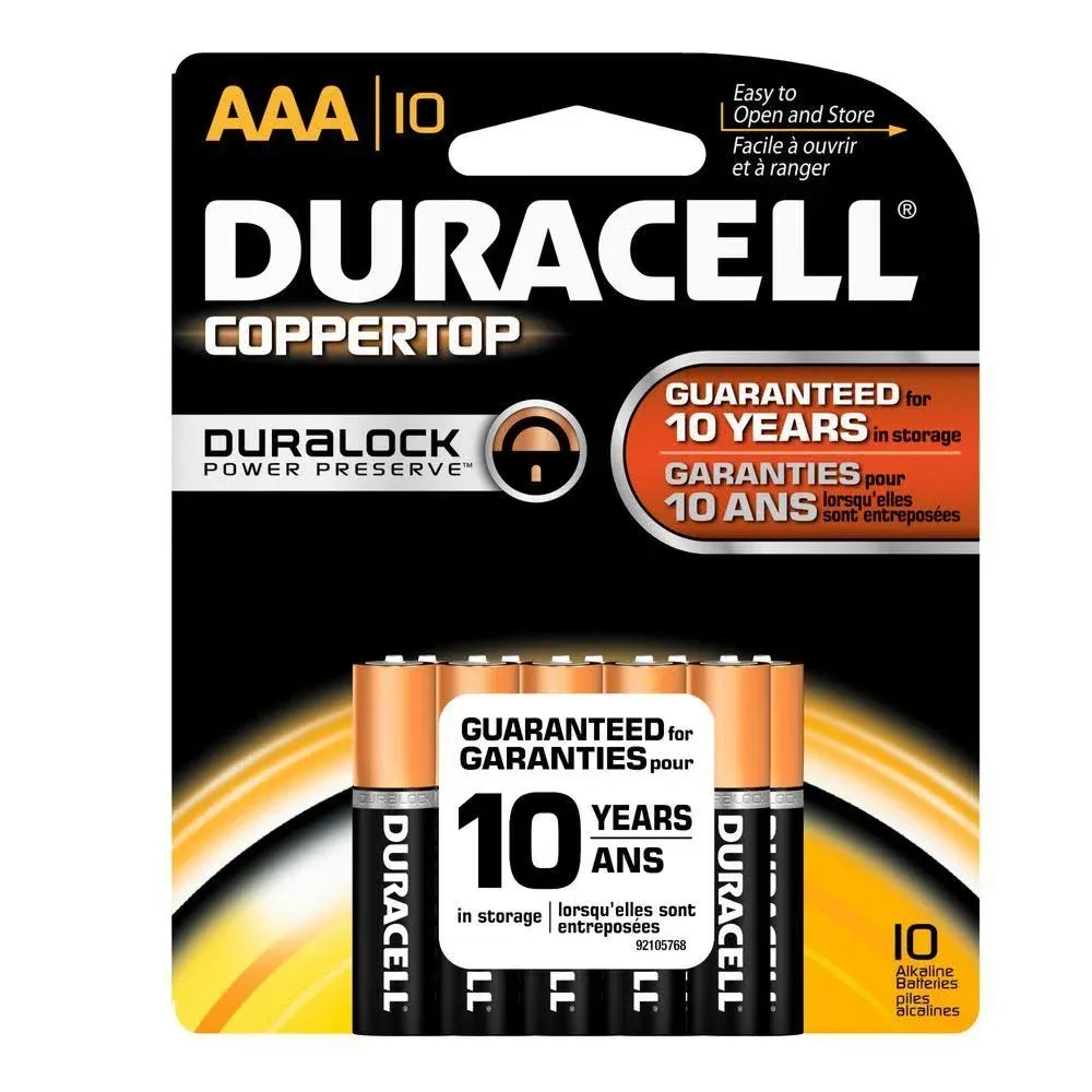 Duracell Coppertop Alkaline AAA Batteries