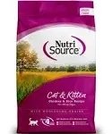 NutriSource Cat Kitten Dry Food, Chicken Rice