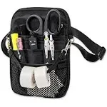 First Lifesaver 4-in-1 Nurse Fanny Pack with Medical Gear Pockets, Tape Holder, and Utility Storage for Stethoscopes, Bandage Scissors, and Emergency Supplies, Student and Nurse Use (Black)