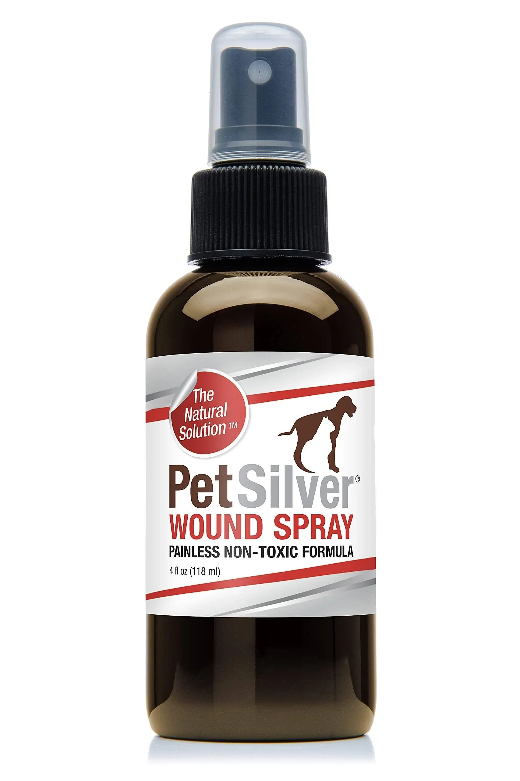 PetSilver Wound Spray with Chelated Silver Made in Usa Vet Formulated All Natural Pain Free Formula Relief for Hot Spots Wounds and Burns