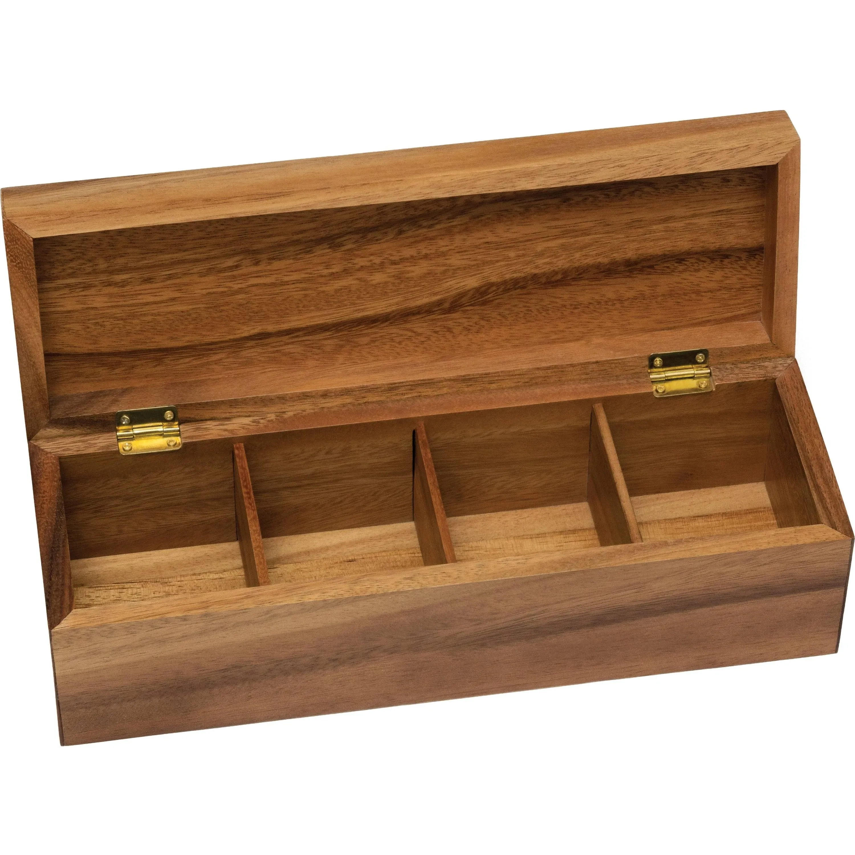 Lipper Acacia Tea Box, 4-Section