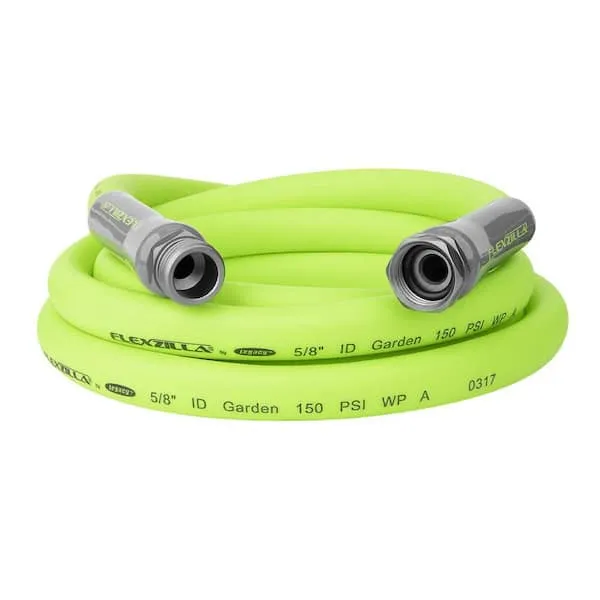 Flexzilla Garden Lead-In Hose 5/8 in. x 10 ft, Heavy Duty, Lightweight, Drinking Water Safe, ZillaGreen - HFZG510YW-E