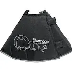 All Four Paws Comfy Cone Pet Cone for Dogs, Cats, Small-Long, Black - Comfortable Soft Dog Cone Collar Alternative for After Surgery, Wound Care, Spay, Neuter - Dog and Cat Recovery Collar