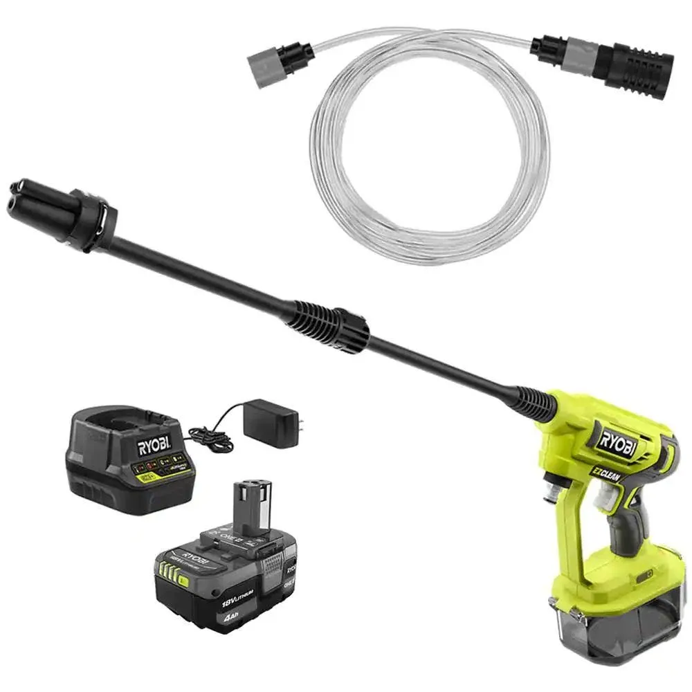 RYOBI RY120352K ONE+ 18-Volt 320 PSI 0.8 GPM Cold Water Cordless Power Cleaner - 4.0 Ah Battery and Charger Included