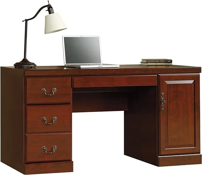 Sauder Heritage Hill Computer Credenza Desk, Classic Cherry Finish