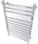 Brandon Basics Wall Mounted Electric Towel Warmer with Built-In Timer and Hardwired and Plug in Options, Stainless Steel - Polished