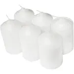 Super Z Outlet 2 x 3 Unscented White Pillar Candles for Weddings, Home Decora...