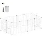 SONGMICS DIY Metal Pet Playpen with Cable Ties