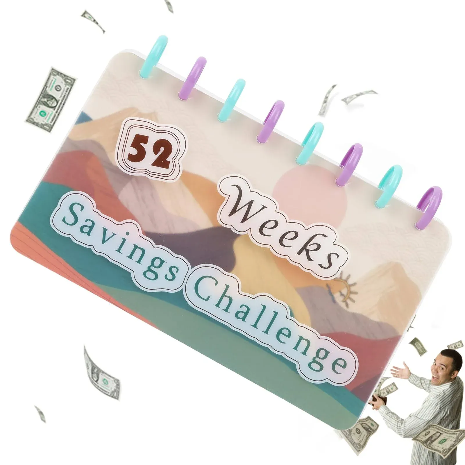 Savings Binder l 52 Week Savings Challenge, 2024 Reusable Budget Book with Cash Envelopes, Mothers Day Gifts Money Binder for Saving