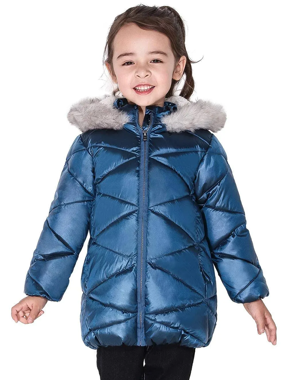 Solocote Girls Winter Coats Hooded Sherpa Lined Lightweight Jacket Thick Warm ...