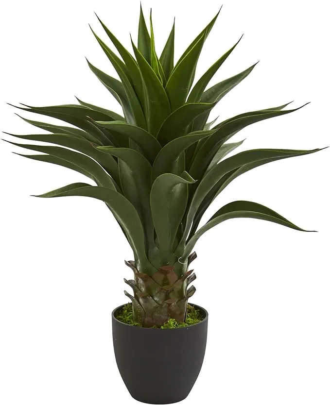 Nearly Natural 28” Agave Artificial Plant, Green