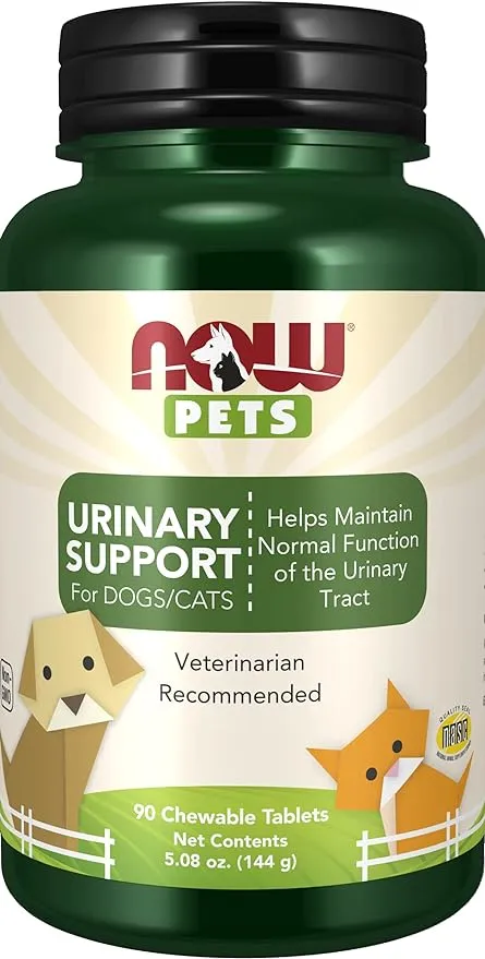 NOW Foods, Animaux de compagnie, Support urinaire pour chiens/chats, 90 comprimés à croquer