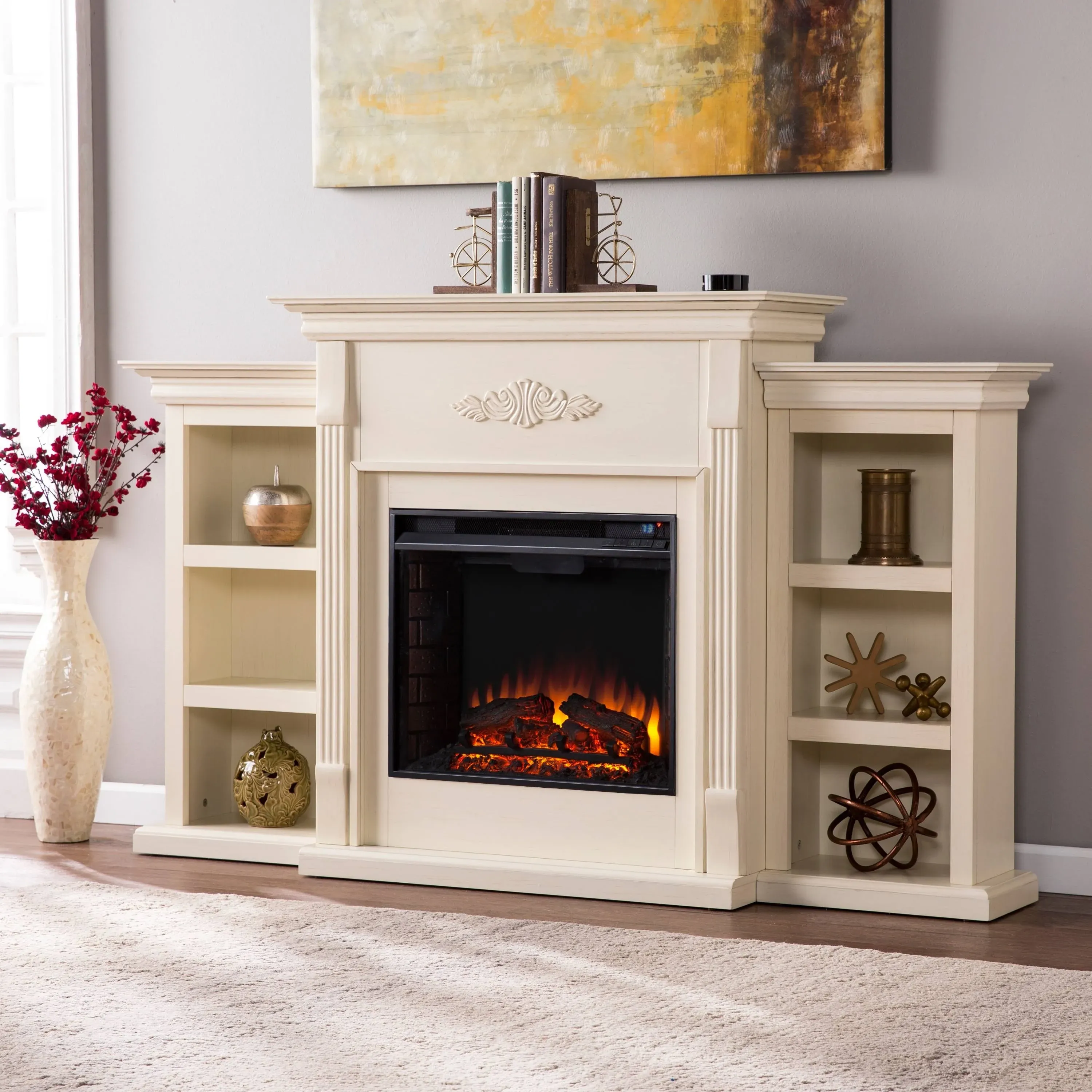 Southern Enterprises Furniture Harkdale Electric Fireplace