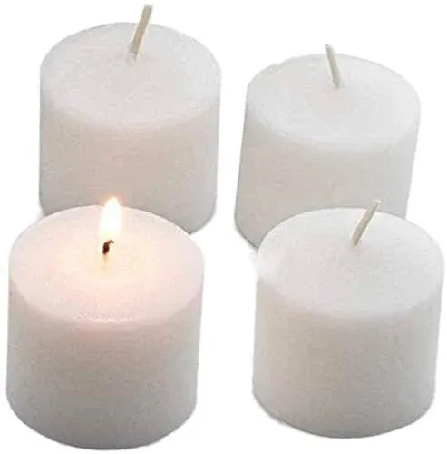 D'light Online Unscented Votive Candles - for Birthdays, Baby Shower, Home Decoration and Weddings (White, 8 Hour - Set of 72)