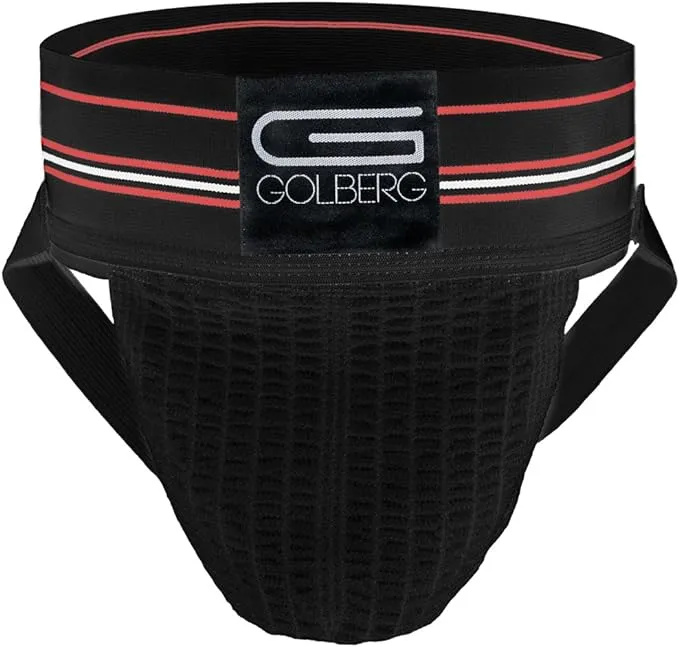 Golberg G Athletic Supporter (2 Pack, Black, Medium)