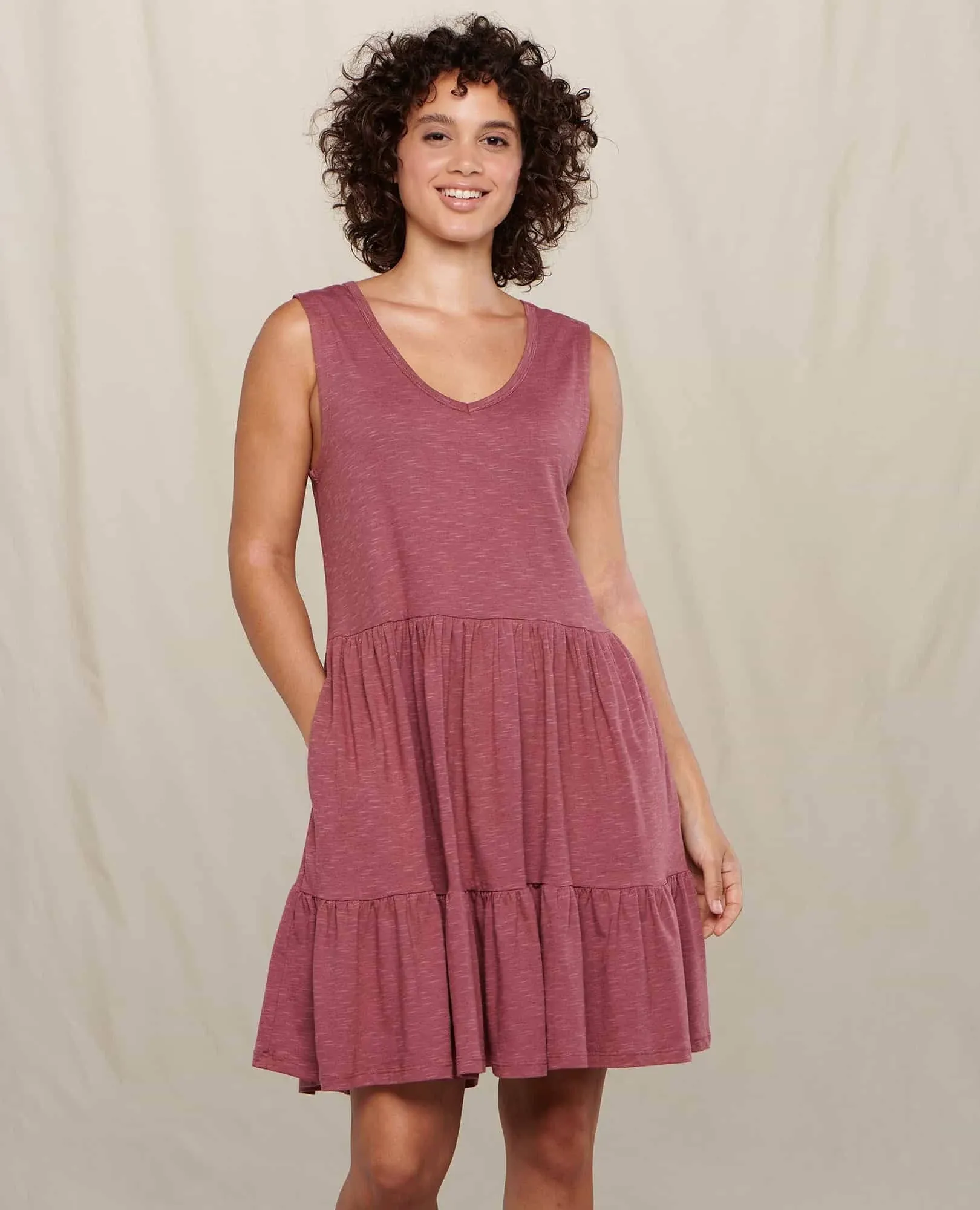 NWT Toad&Co Marley Tiered Sleeveless Dress in Wild Ginger