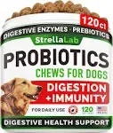 Dog Probiotics Treats for Picky Eaters - Enzymes & Prebiotics 120 Chews