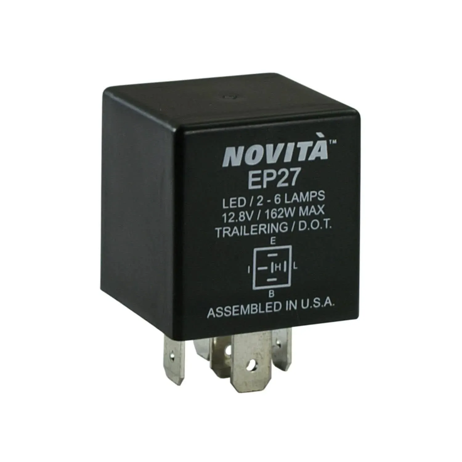 Novita EP27 5-Pin Electronic Turn Signal Flasher Relay Hazard LED Light Bulb USA