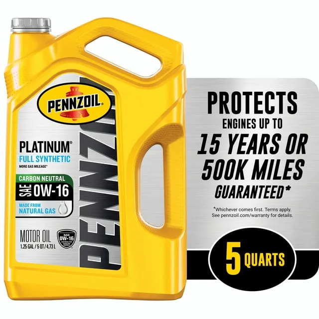 Pennzoil Motor Oil Platinum Full Synthetic