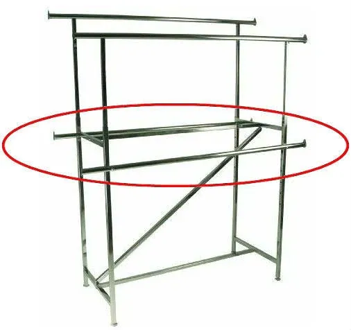 60" L Add-on Rail for Double Rail Clothing Rack