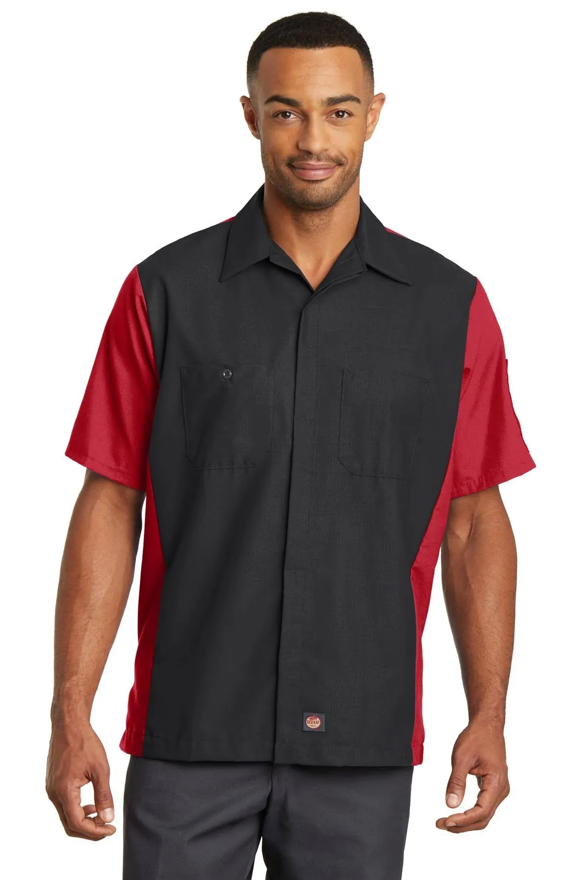 Men&#39;s Red Kap Two-Tone Crew Shirt