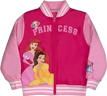 Disney Bomber Jackets and T-Shirts, Princesses and Characters Bomber Jackets and Short Sleeve Tees for Girls (Size 4-16)