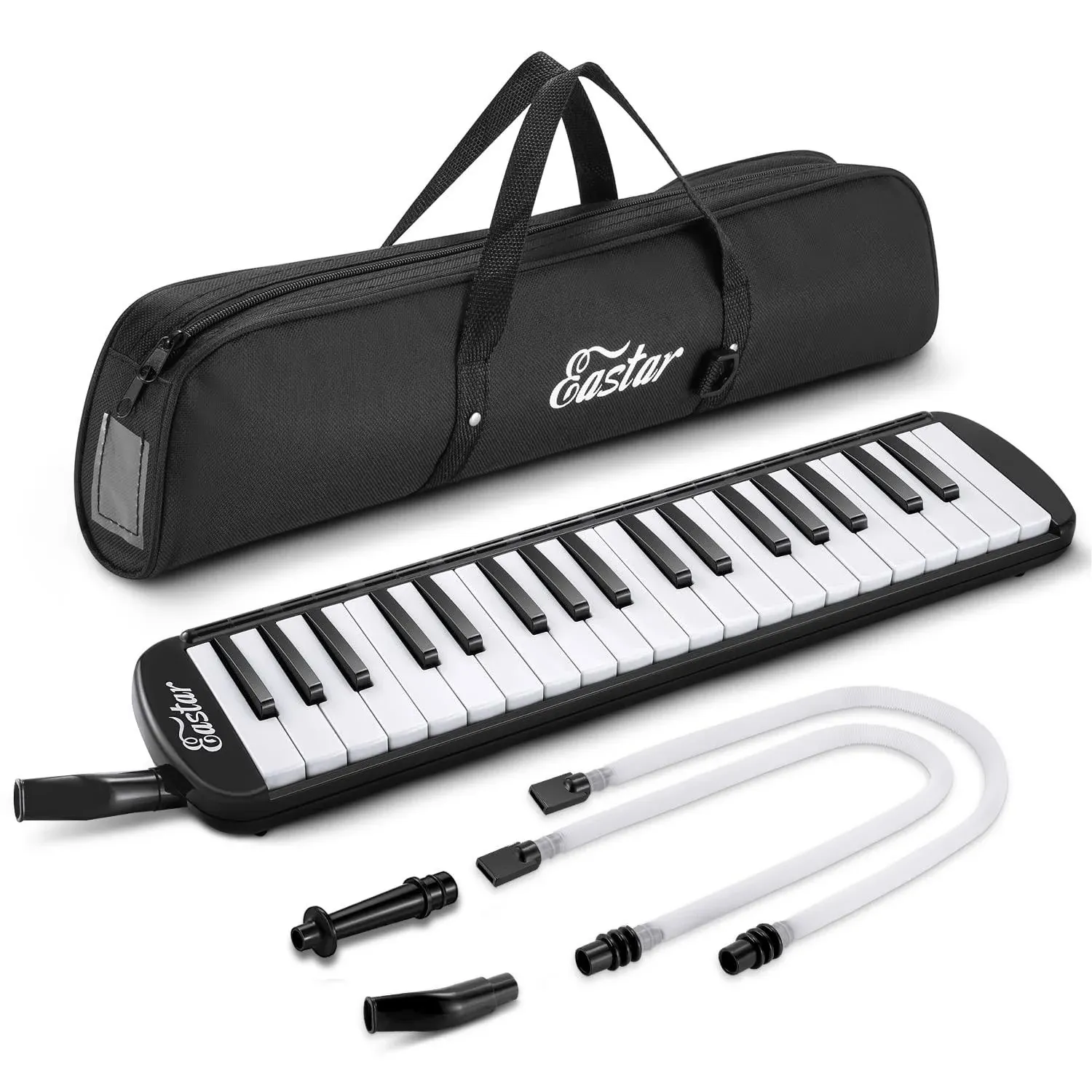 Eastar 37 Keys Melodica Soprano Melodica Air Piano Keyboard Pianica with 2 Soft Long Tubes