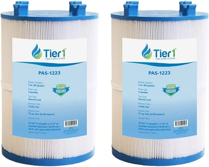 Tier1 PAS-1223 Filter Cartridge - 2 Pack