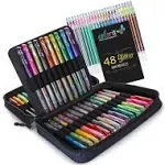 ColorIt Gel Pens For Adult Coloring Books 96 Pack - 48 Premium Quality Gel Pens and Gel Markers for Adult Coloring with 48 Matching Refills (96 Count Gel Pens)