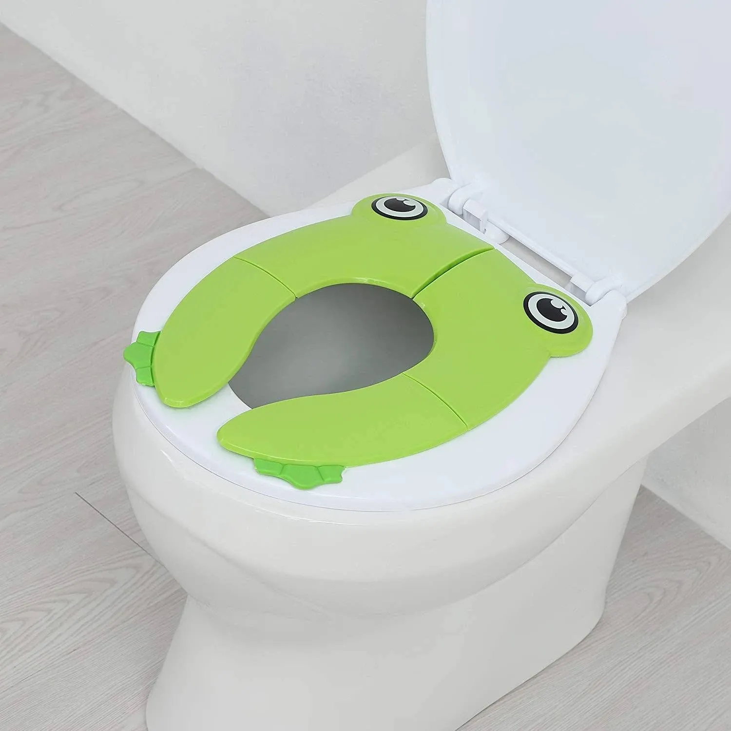 Portable Folding Large Non-slip Silicone Cushion Toilet Training Seat  Suitable for Children Boys and Girls  Toddler Toilet Seats