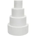 Foam Cake Dummy for Decorating and Wedding Display, 4 Tiers 4" 6" 8" 10" Dummies ...