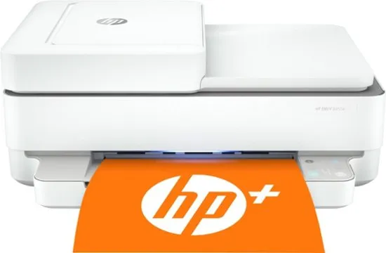 HP ENVY 6455e Wireless Color All-in-One Printer with 6 Months Free Ink with HP+ (223R1A), white