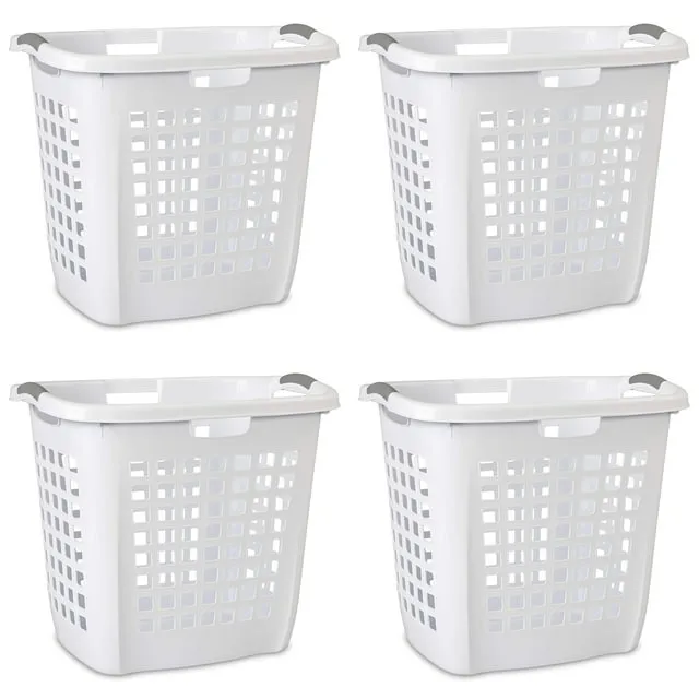 STERILITE 12258004 19-7/8"WHT Carry Hamper, White