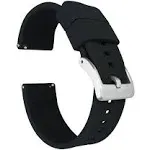 Barton Watch Bands 24mm Black BARTON Elite Silicone Watch Bands