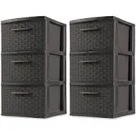 3-Drawer Sterilite Weave Tower