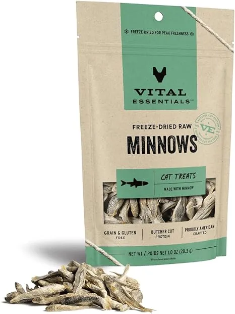 Vital Essentials Freeze-Dried Minnows Cat Treats 1.0 oz