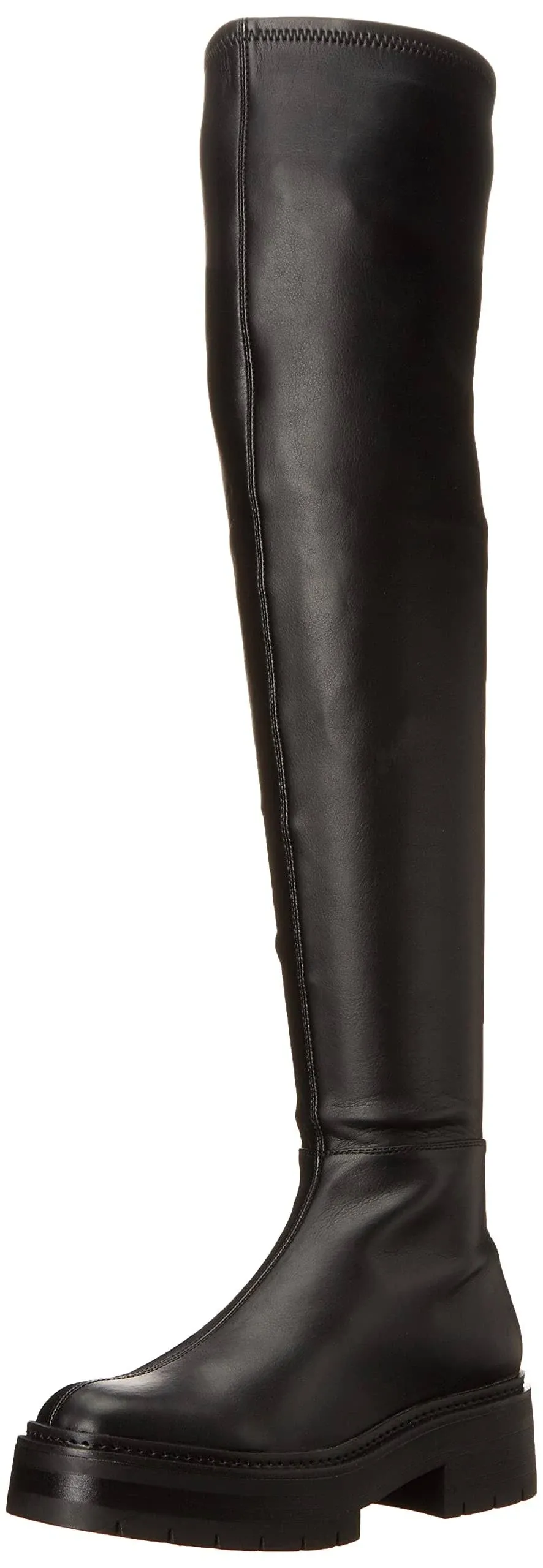 Lydia Womens Zipper Lug Sole Over-The-Knee Boots