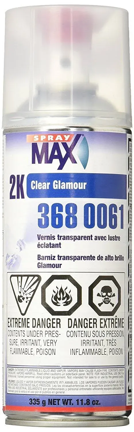 U. S. Chemical and Plastics 2K Glamour High Gloss Clear Coat, Aerosol, 11.8-oz 3680061