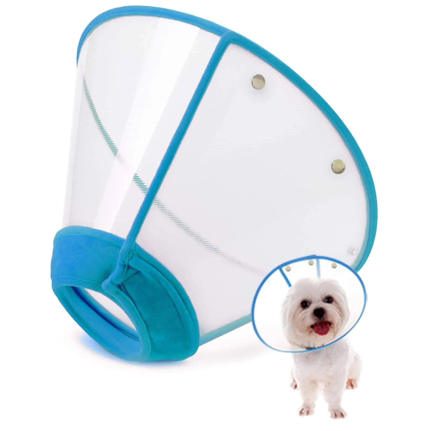 Adjustable Pet Recovery Collar Comfy Cone, Medium