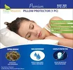 Body Size Pillow Protector 21&#034; W x 55&#034; L – Waterproof Zippered Pillow Cover H...