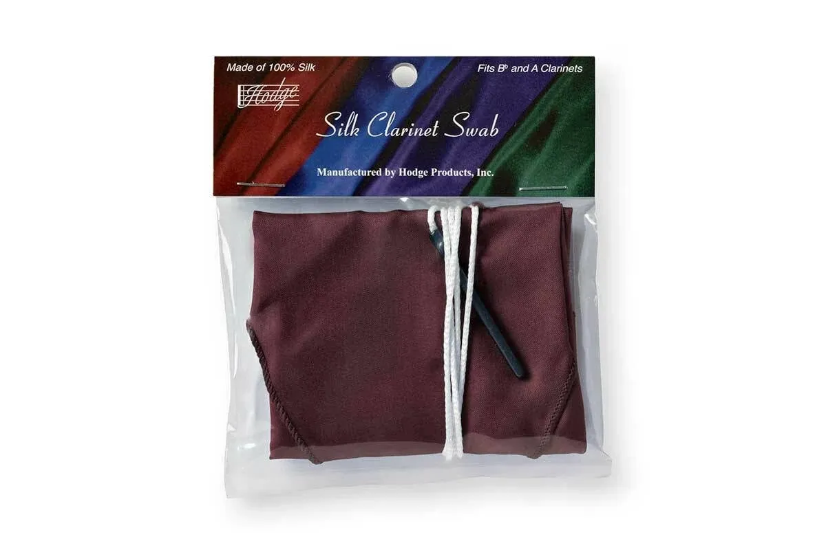 Hodge Clarinet Swab Burgundy Silk